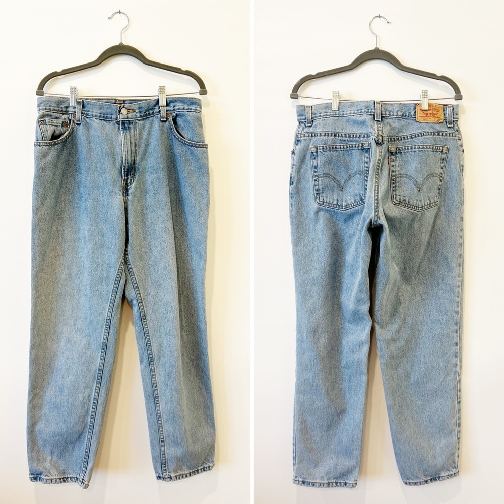 Levi’s Vintage 550 Classic Relaxed Tapered Women’s Jeans Denim Size 14 M - Picture 2 of 6